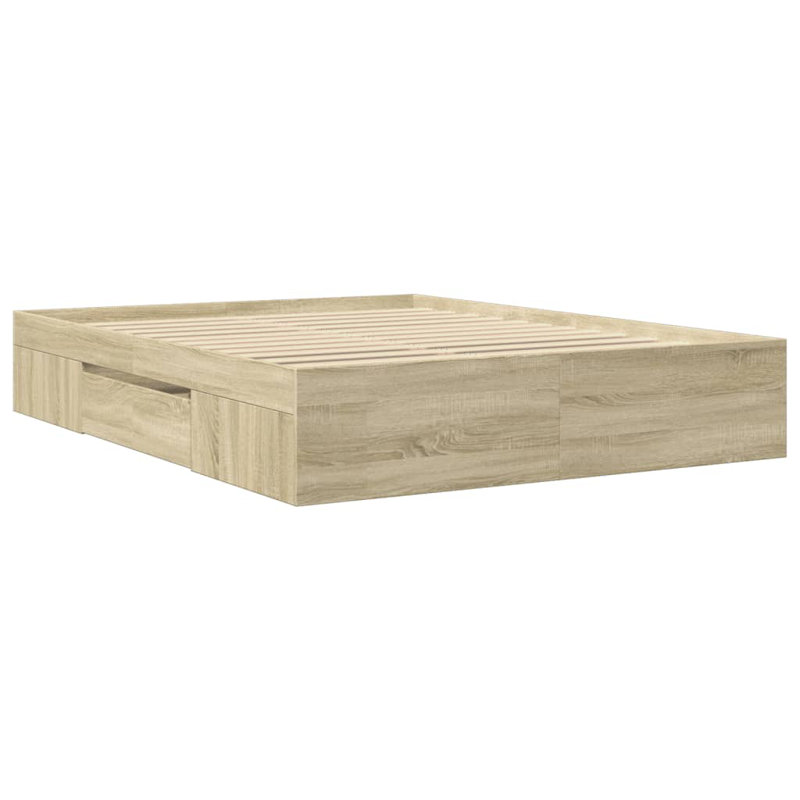 Abhijith Storage Bed, Sonoma Oak, Kingsize (5')