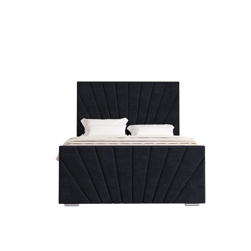 Aayanah Upholstered Bed, Kingsize (5'), Black