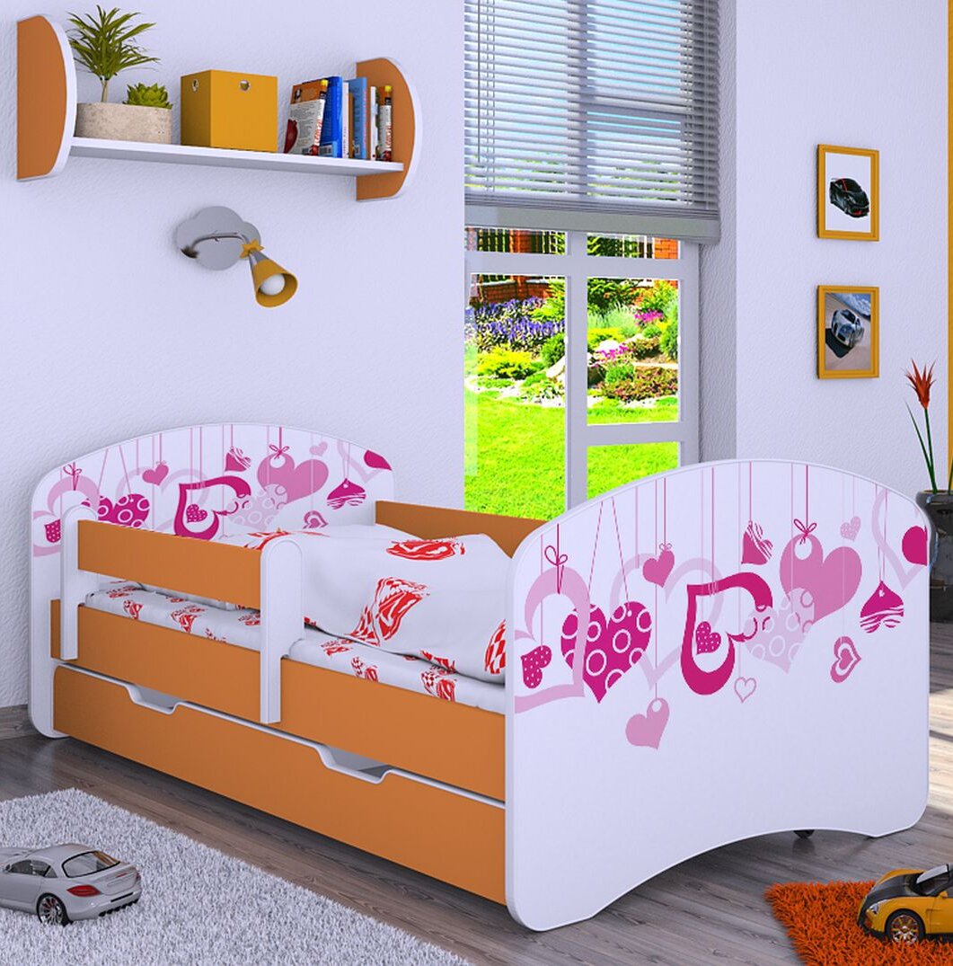 Kinderbett Maresca mit Schublade, 80 x 160 cm