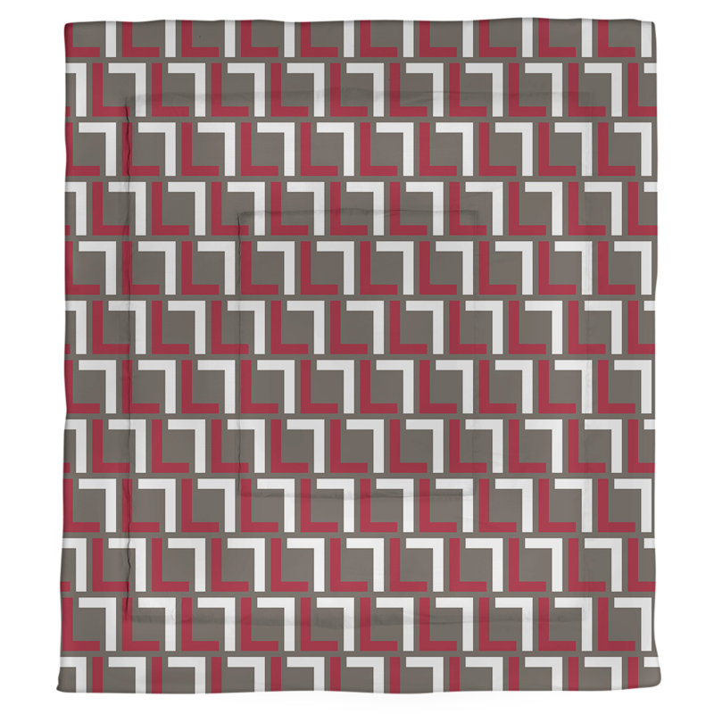 Édredon simple Tampa Bay Football Luxury, Édredon très grand, Rouge / blanc / étain