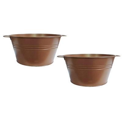 Ensemble de pots à fleurs en métal 2 pièces Rozario