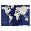 Carte du monde bleu marine sur toile-1415788248