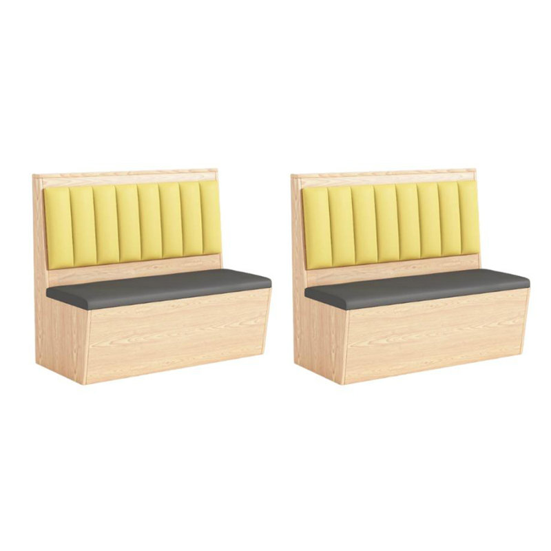 Banc de rangement restaurant moderne Cafe Dessert Shop Bakery, Jaune / Burlywood / gris foncé