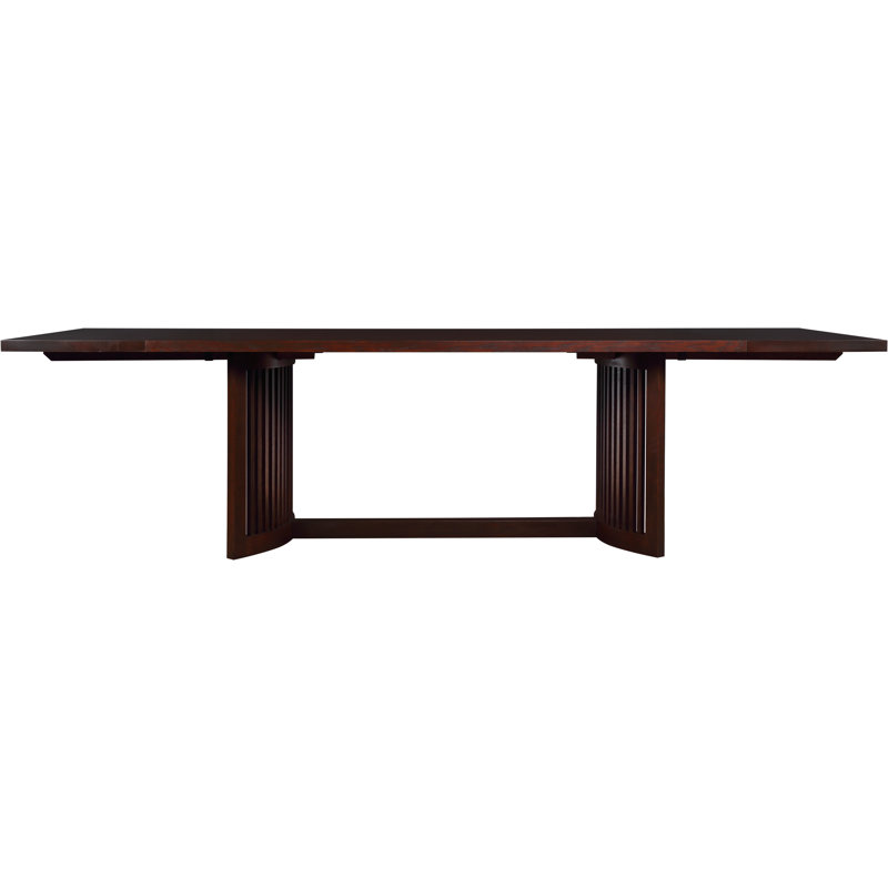 Park Slope Extendable Solid Wood Trestle Dining Table, Centennial