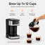 Cafetière programmable à écran tactile avec options café corsé et café glacé, garder au chaud pendant 4 heures