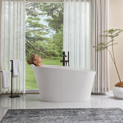 Baignoire de trempage autoportante à surface solide 51 po. X 28 po.