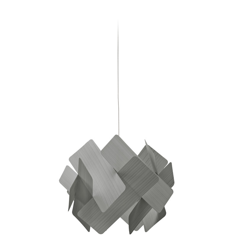 1 - Light Pendant, Gray, E26 Base, Matte Black