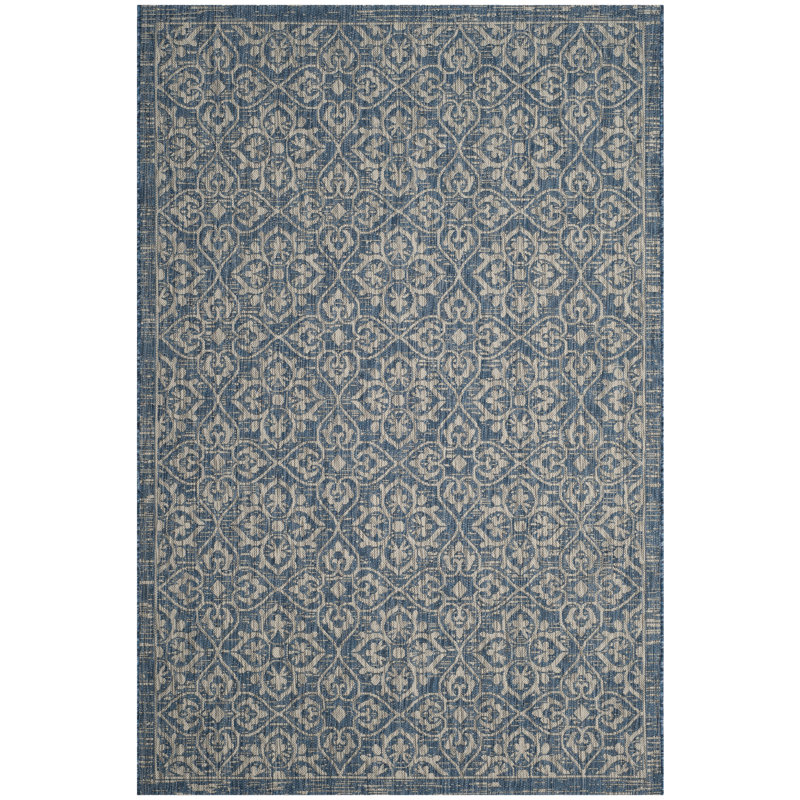 Spitzer Performance Oriental Indoor/Outdoor Area Rug, Rectangle 8' x 11'