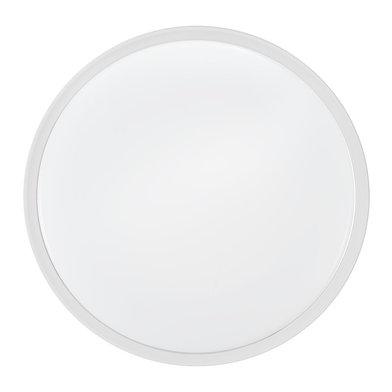 White Round LED Flush Mount Ceiling Light with Acrylic Shade