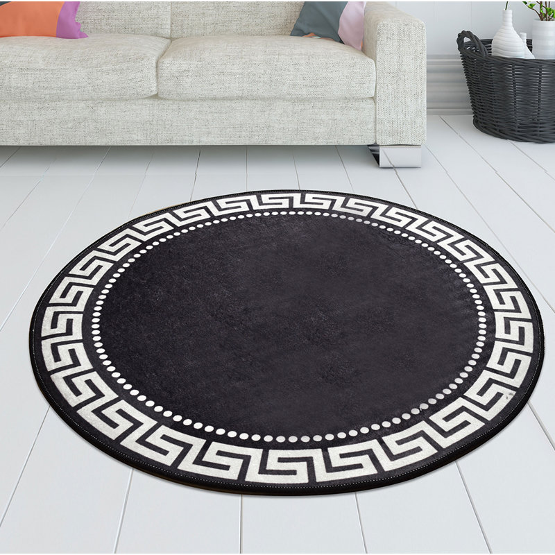 Round Hatem Shag 100cm X 100cm Area Rug