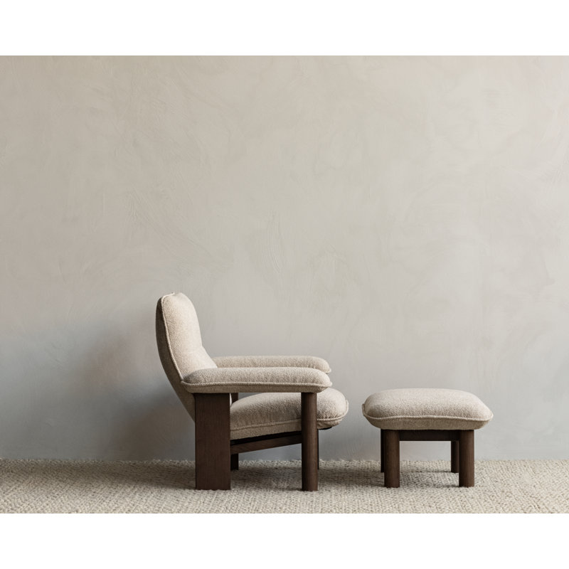 Brasilia Lounge Chair, Walnut, Bouclé 02 Acrylic