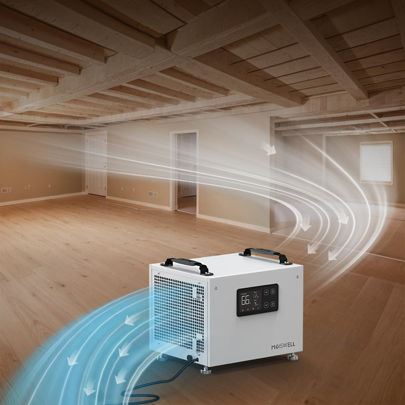 Déshumidificateur commercial de 70 chopines avec pompe Déshumidificateur portatif pour vide sanitaire pour le sous-sol Déshumidificateurs compacts les plus efficaces certifiés Energy Star pour la maison, le dégivrage automatique, la minuterie