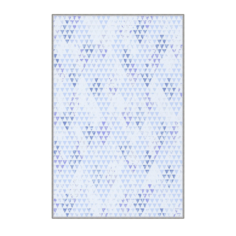 Stylish Hall Carpet, 2.6 x 6.6 Feet, 1% Polyester, .3 in Pile Height | Antibacterial, Non-Slip PVC Felt Dot Underside | 3D Digital Print, Machine Washable, Ideal for Entryway & Living Spaces