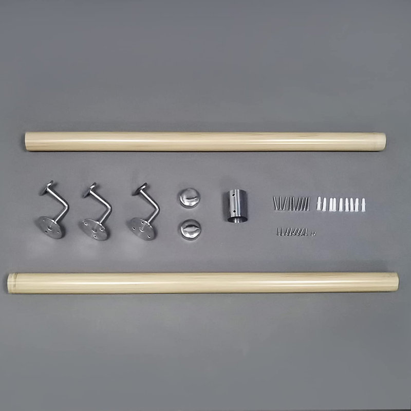 Ensemble de rampes d'escalier murales en plastique, Jaune, H 2,95 po x l 49,21 po x P 4,92 po