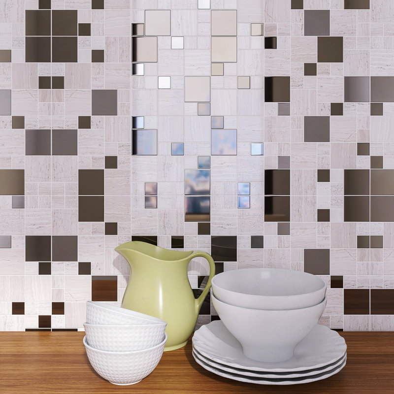 Carrelage mural carré en mosaïque Versailles 11,75 po x 11,75 po Breeze