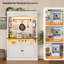 183 Cm Kitchen Pantry Cabinet With Led Lights