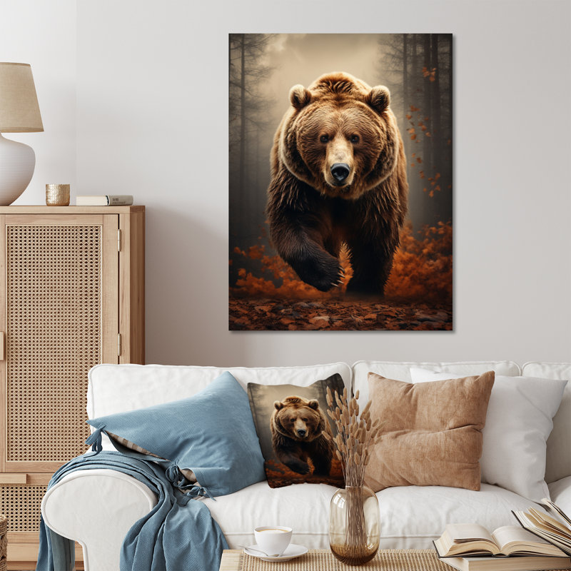 " Bear Wild Majesty Bear I ", 20" H x 12" W