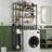 8-Tier Over The Toilet Storage With Side Rack, Over Toilet Storage Rack With Adjustable Shelf