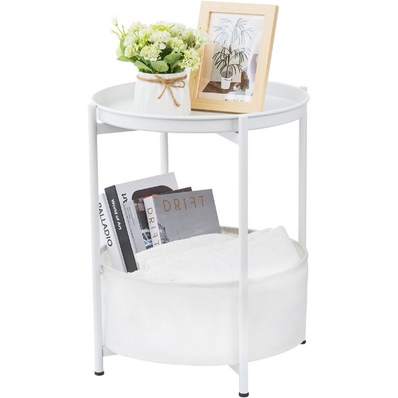 Table de bout Xinia, Blanc