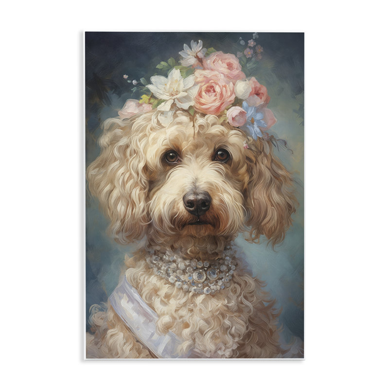 Plaque murale Fancy Labradoodle, design par Wumples, H 15 po x l 10 po