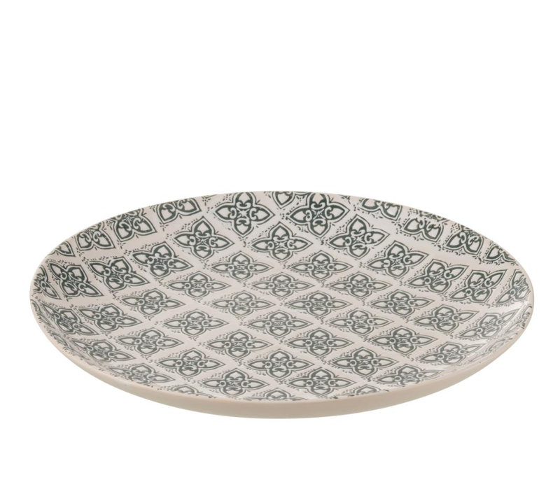 PLATE DECORATIVE KOUSA PORCELAIN BLUE/WHITE