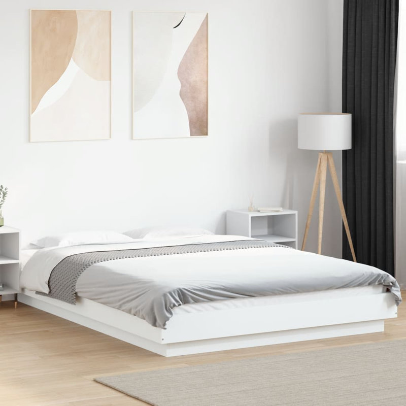 Pasol Bed, White, Double (4'6)