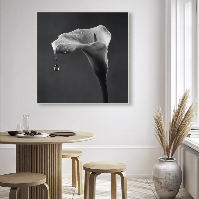 Midnight Rain Print by Oliver Gal, 41"H x 41"W, Silver Floater Frame