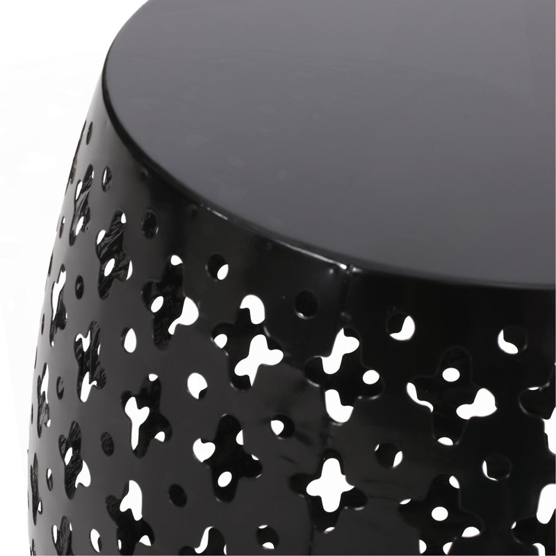 Metal End Table -Large, Black