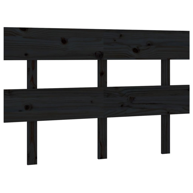 Clovis Solid Wood Headboard, Black, 204 x 81 cm