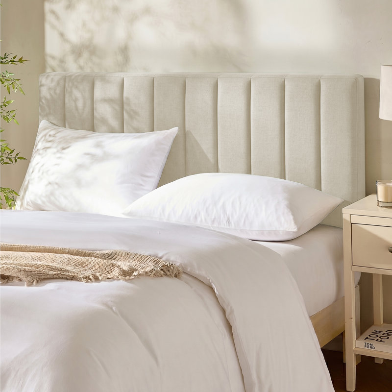 Chastelyne Upholstered Easy Assemble Wall Mounted Headboard, Queen, Linen