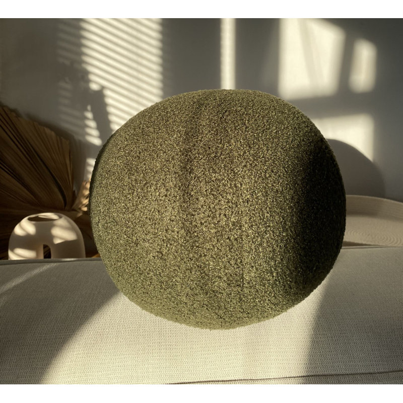 Coussin écologique, 20 x 20 x 20 cm (environ 8 x 8 x 8 po), kaki | 75% polyester recyclé et 25% polyester avec rembourrage en silicone doux | Lavable à la machine à 68 ° F | Parfait pour la décoration intérieure et le confort
