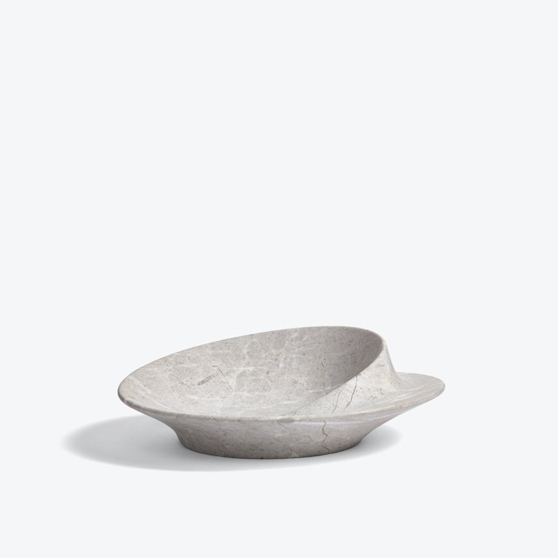 Swirl Bowl, Small, Grey, 9.8"W x 7.4"D x 3.1"H, Gray