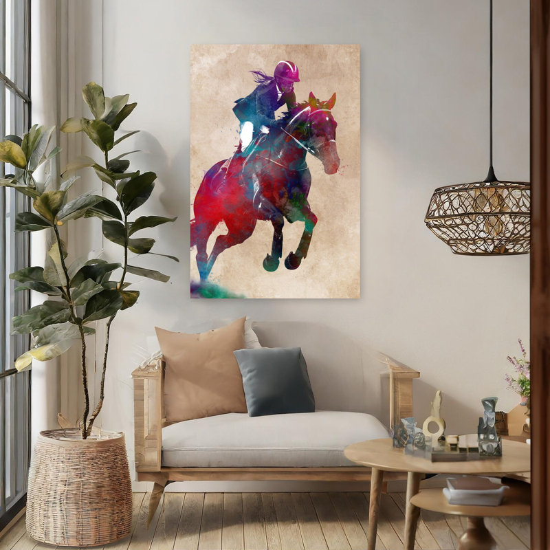 Art mural cheval dynamique dynamique, 48" H x 32" W