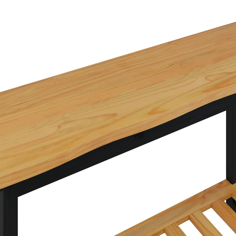 Console Table, Black/Natural