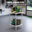 Stainless Steel Work Table with Back Baffle, Adjustable Shelf-731770414