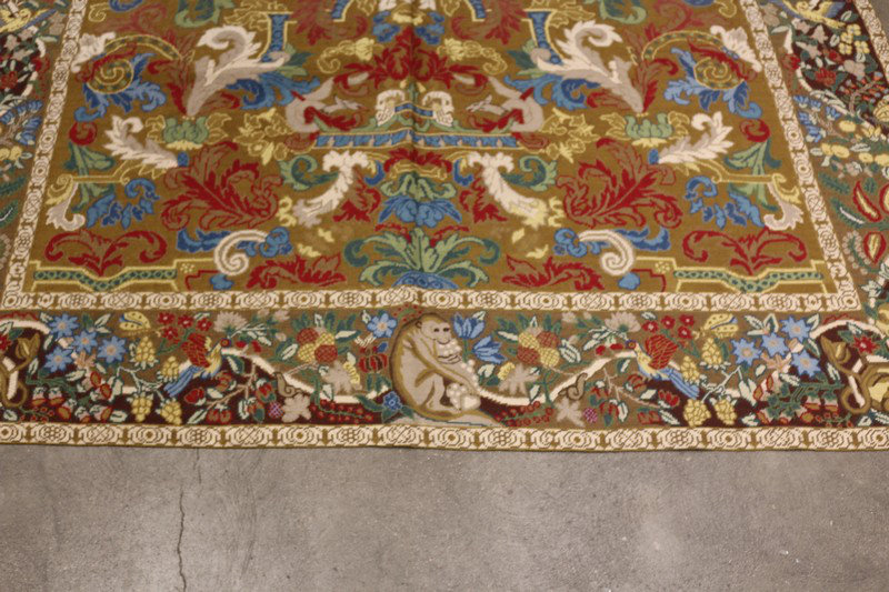Wool Area Rug in Brown/Yellow/Blue