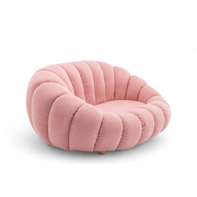 Mirielle Evins 2 Seater Teddy Boucle Loveseat, Pink