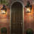 14" Outdoor Wall Lanterns 2-Pack, Black Waterproof Wall Sconce with Clear Glass Panels, Vintage Exterior Light Fixture for Porch, Patio, Garden, and Doorway (Bulb Not Included)