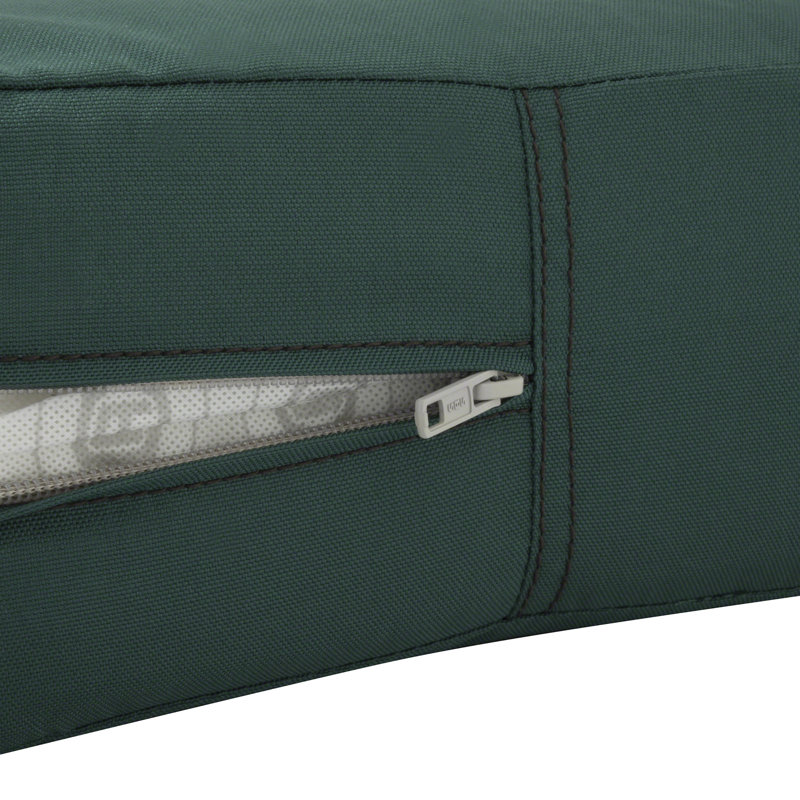 Jaylon Water-Resistant Patio Lounge Chair/Loveseat Cushion, Mallard Green, 5" H x 25" W x 27" D