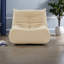 Fauteuil d'appoint moderne en velours côtelé capitonné blanc pour le salon