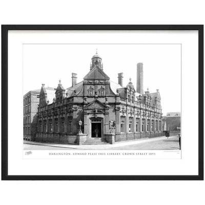 Darlington, Edward Pease Free Library, Crown Street 1893 by Francis Frith - Single Picture Frame Print