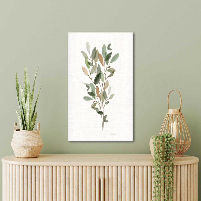 "Leafy Botanical II" par Carol Robinson, reproduction sur toile, H 28 po x l 48 po x P 1,5 po