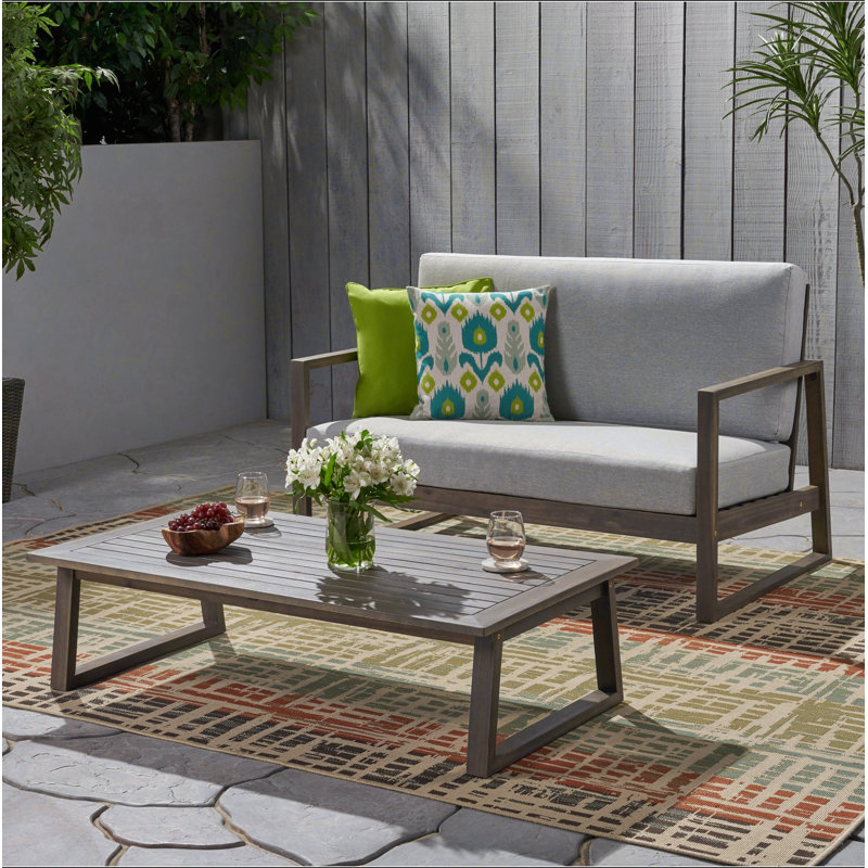 BELGIAN LOVESEAT & COFFEE TABLE