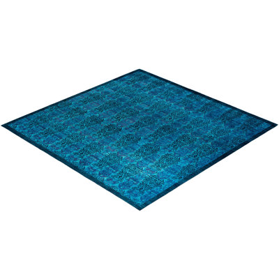 Iskender One-of-a-Kind 10' 1" X 10' 1" New Age Wool Area Rug Blue