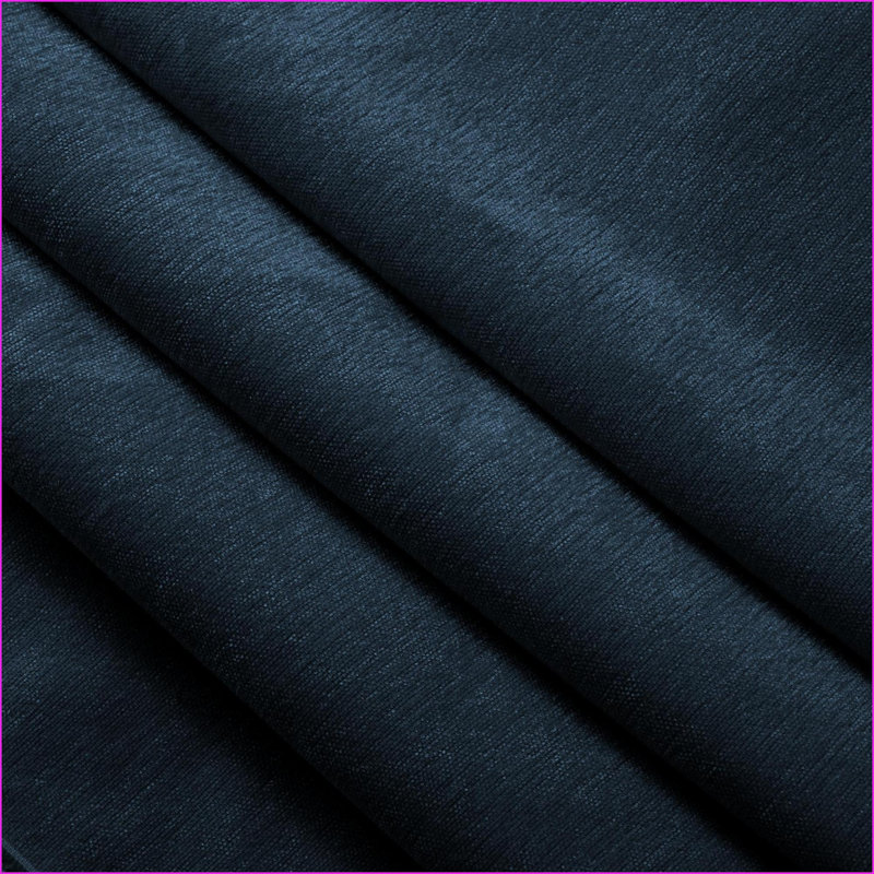 Ottoman, Modern Chenille Navy Blue for Living Rooms | Wood Frame | Family-Friendly, Blue Chenille