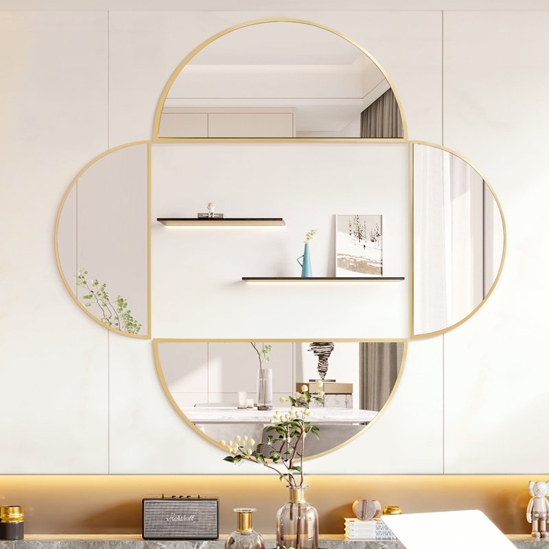 Ensemble de miroirs muraux 4 pièces, Or