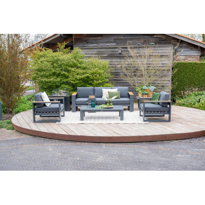 Eugie Aluminium Sofa Set with Cushions