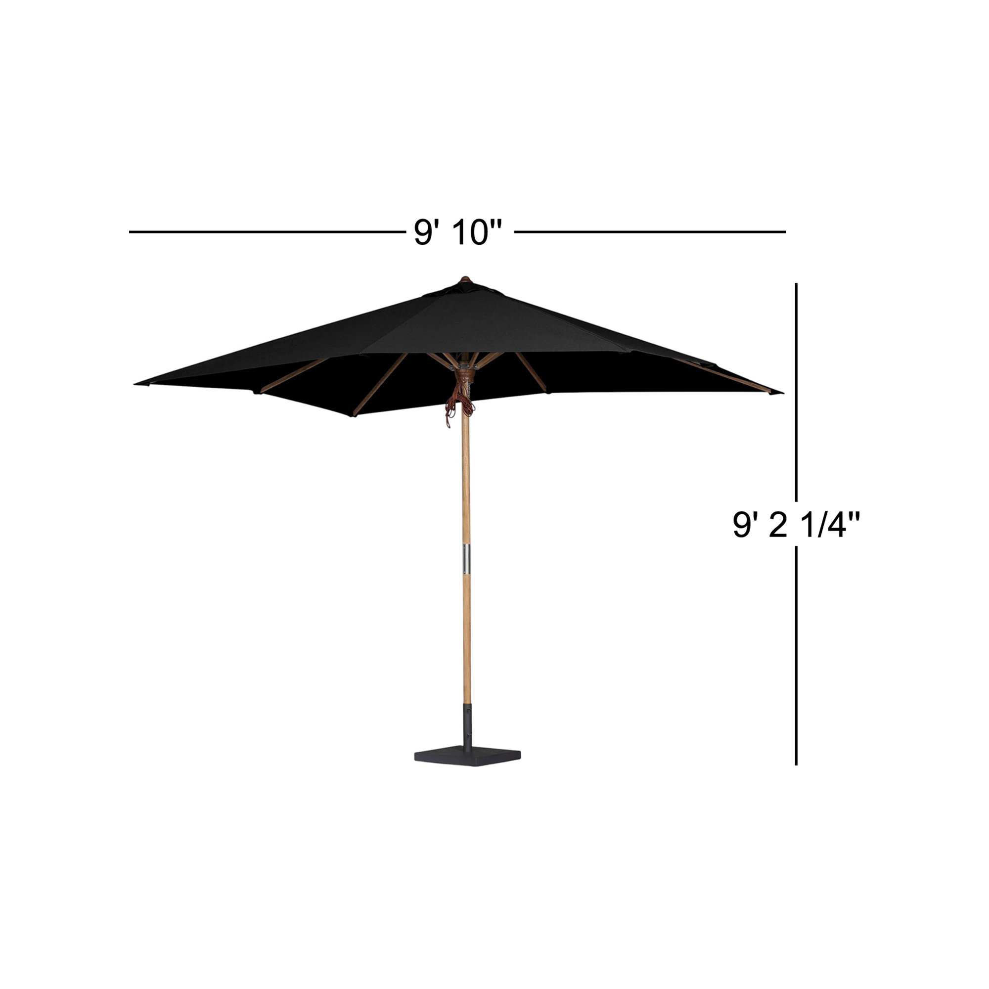 Nadira 118'' Outdoor Umbrella, Black