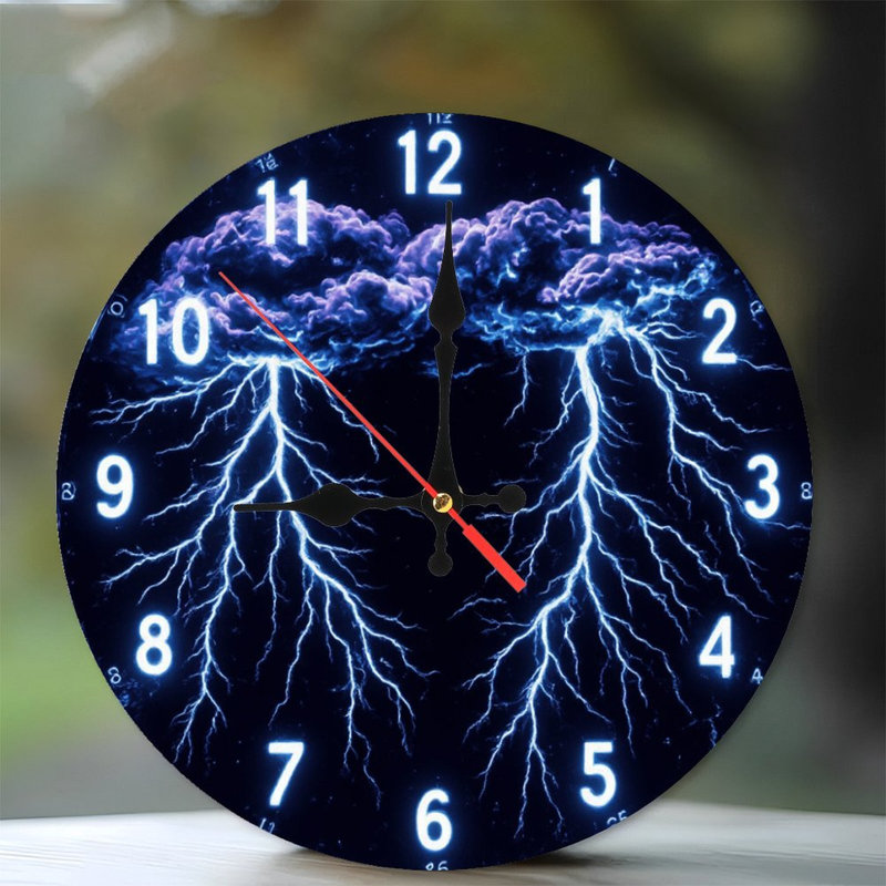 Lightning Storm Clock Face