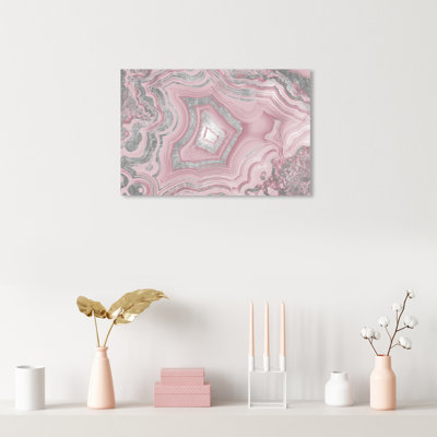 " Abstract Dreaming About You Geode Blush , Modern & Contemporary Pink "